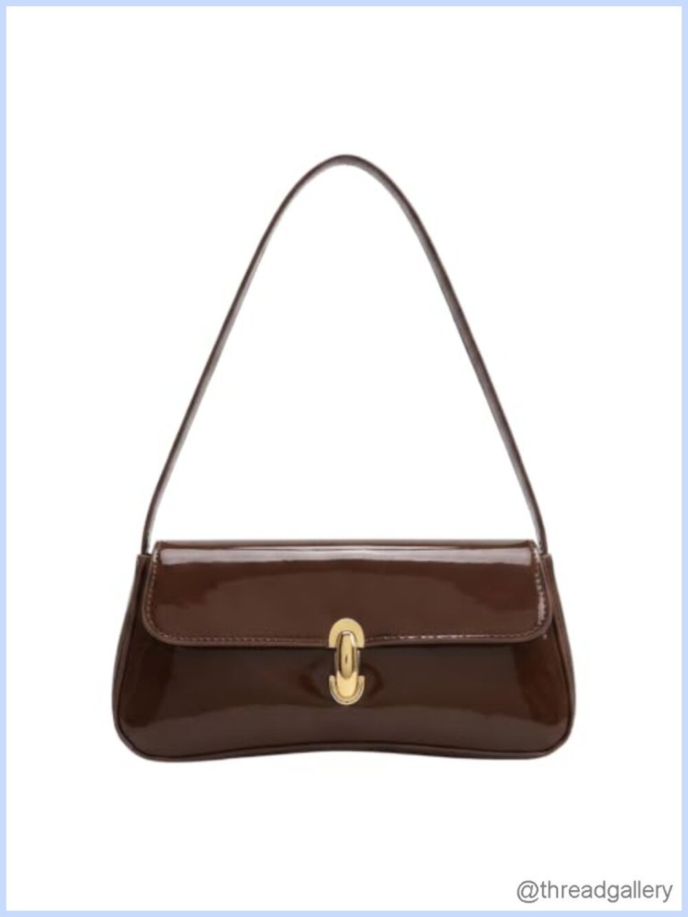 Vintage PU Leather Shoulder Purse Underarm Bag Minimalist Retro